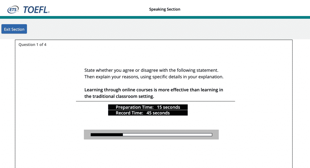 ETS TOEFL Speaking Screenshot Image - Mobile